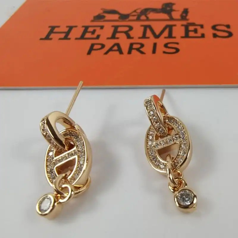 Cheap Hermes Chaine D'Ancre Enchainee Earrings In Gold 0124