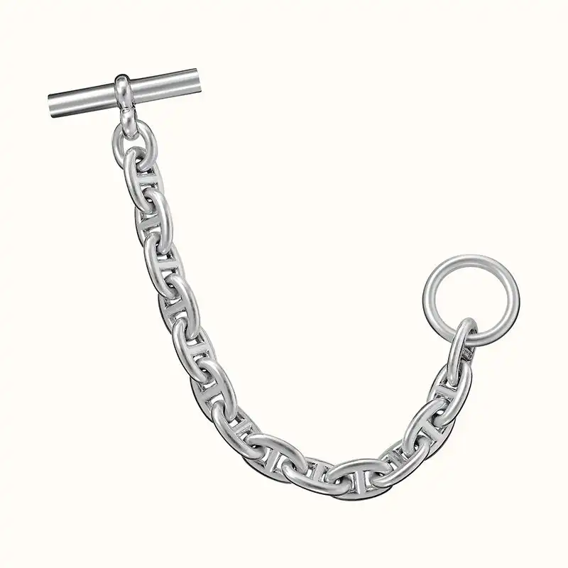 Cheap Hermes Chaine D'ancre Bracelet In Silver 0128