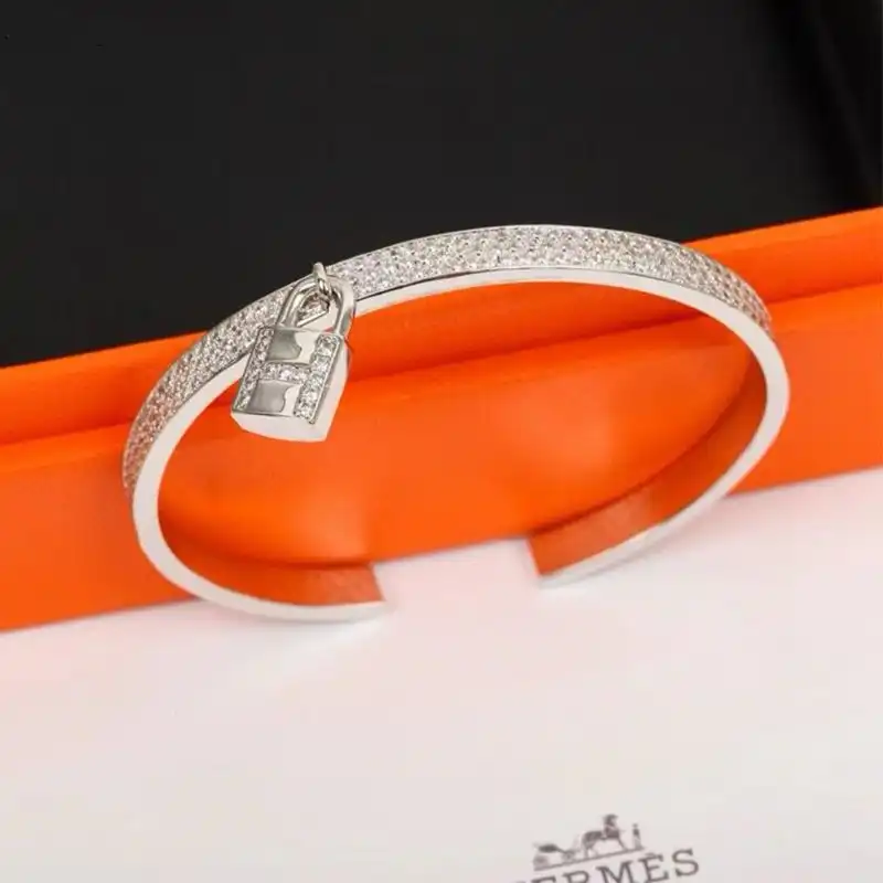 Affordable Hermes Kelly Clochette Bracelet With Crystal Silver 0124