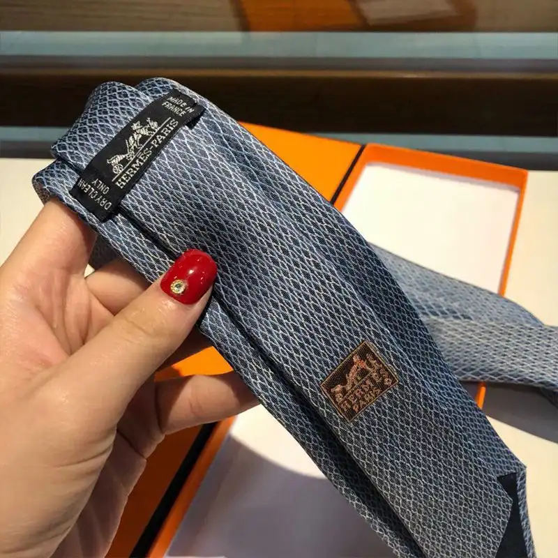 Cheap Hermes Crosslines Silk Tie In Blue 0129