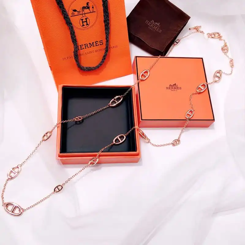 Affordable Hermes Farandole Necklace In Rose Gold 0123