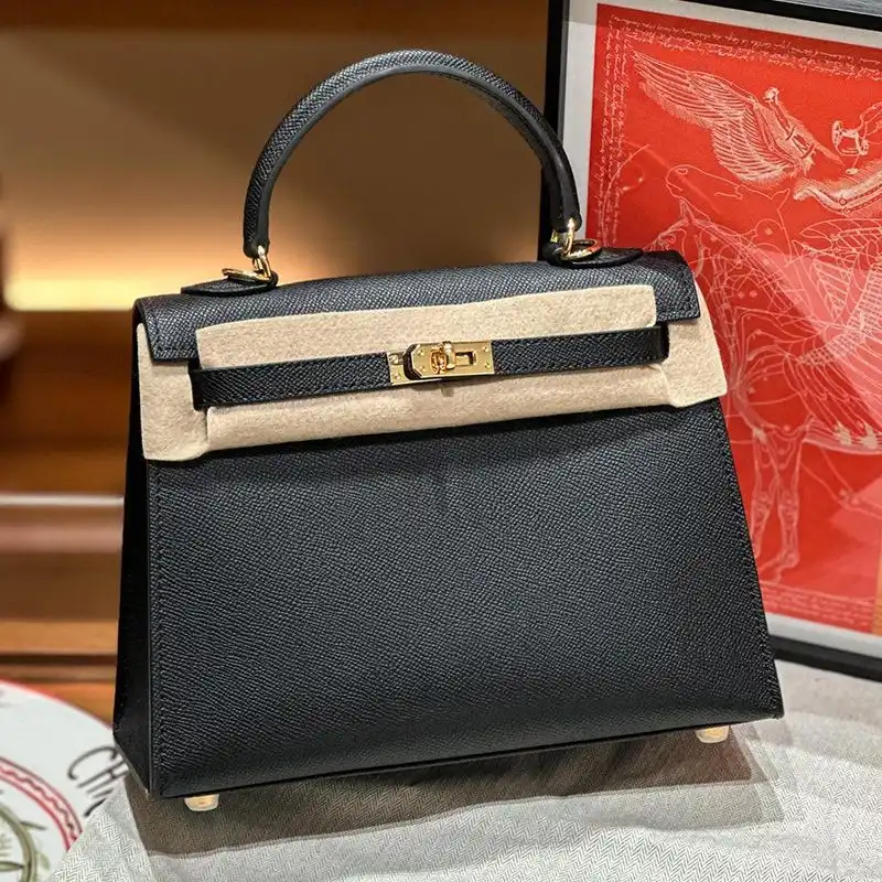 Affordable Hermes Kelly Bag Epsom Leather Gold Hardware In Black 0130