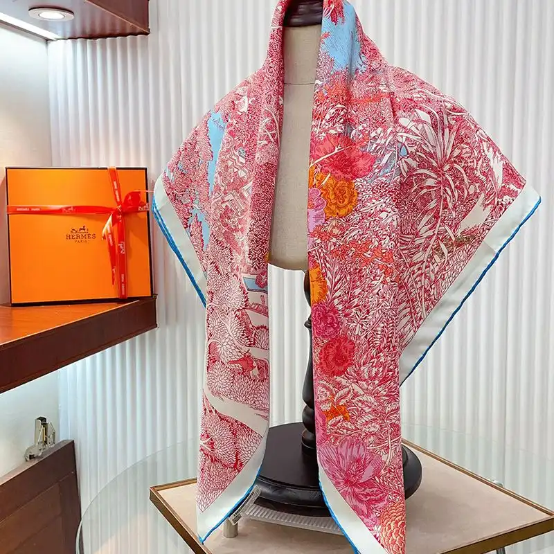 Affordable Hermes Retour A La Nature Scarf 90 In Pink 0125