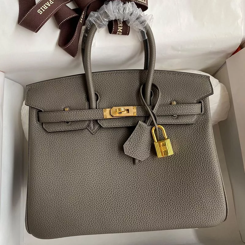 Hermes Birkin Bag Togo Leather Gold Hardware In Marble 0113