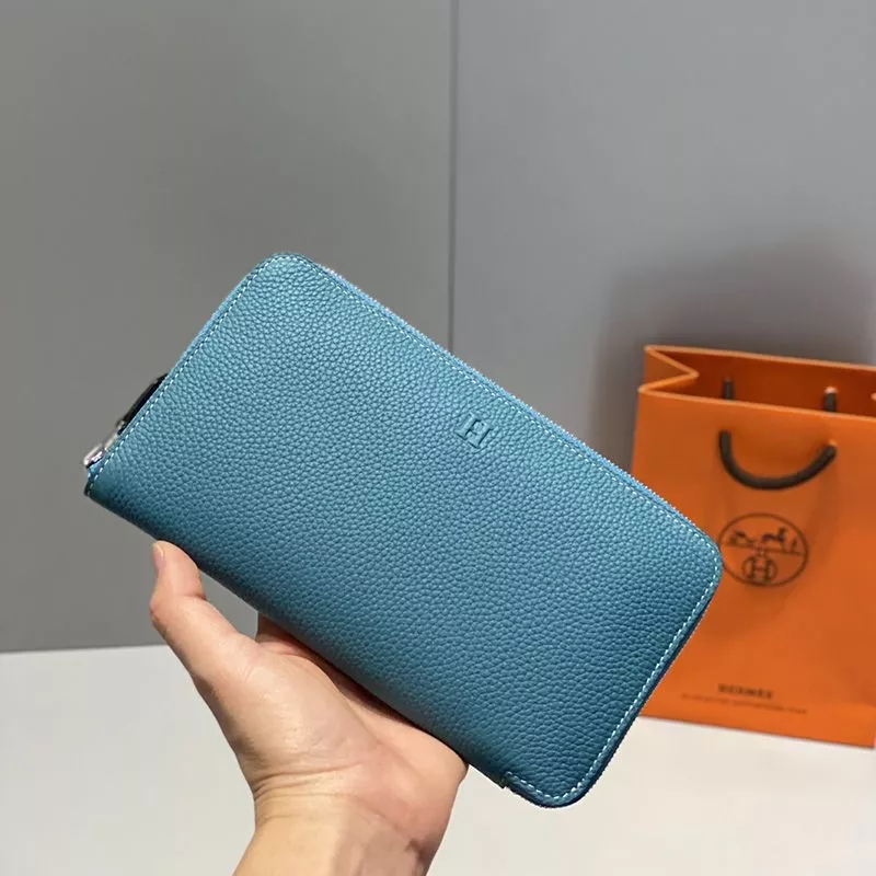 Cheap Hermes Azap Wallet Togo Leather Palladium Hardware In Teal 0119