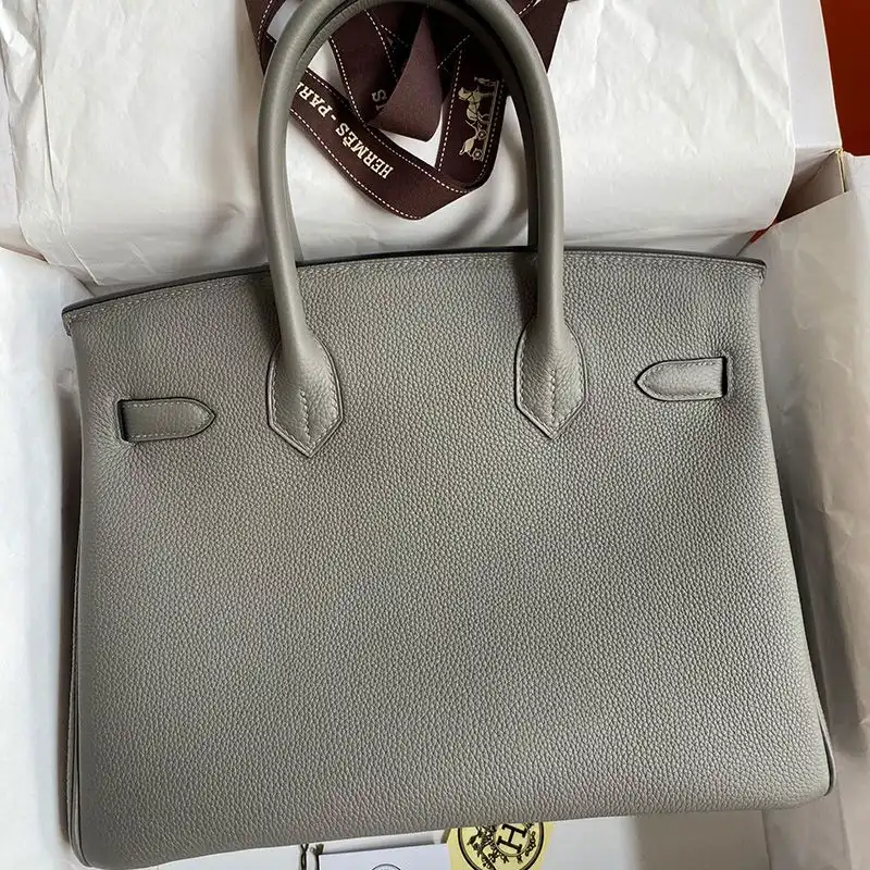 Affordable Hermes Birkin Bag Togo Leather Gold Hardware In Gris Meyer 0127