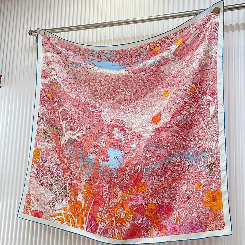 Affordable Hermes Retour A La Nature Scarf 90 In Pink 0125