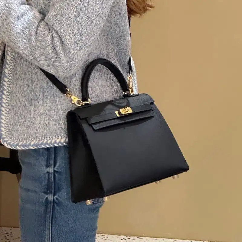 Affordable Hermes Kelly Bag Epsom Leather Gold Hardware In Black 0130