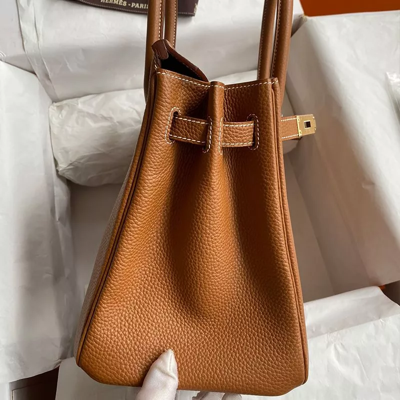 Cheap Hermes Birkin Bag Togo Leather Gold Hardware In Brown 0113