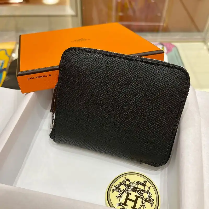 Cheap Hermes Silk'In Compact Wallet Epsom Leather In Black 0201