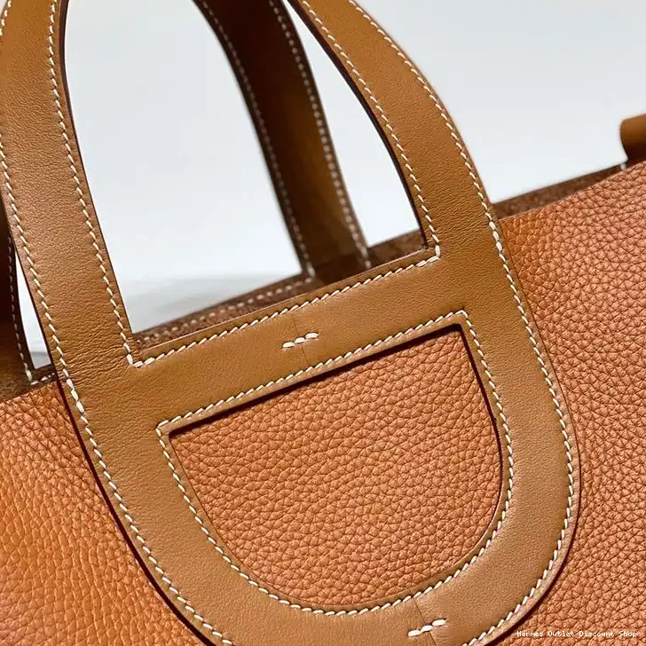 Affordable Clemence Brown Leather Gold In-The-Loop In 18 Bag Hermes Hardware 0215