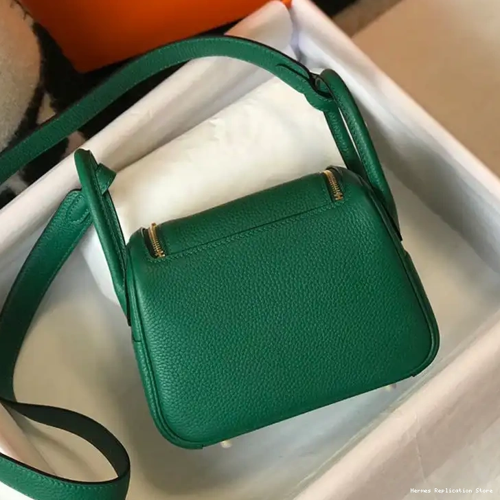 Cheap Lindy Gold In Togo Leather Mini Hermes Bag Hardware Green 0218