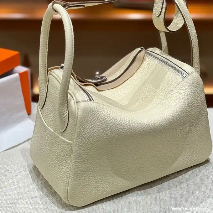 Affordable Hermes Clemence Hardware Palladium Bag White Lindy Leather In 0214