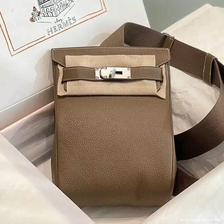 Affordable In a Backpack PM Khaki Hardware Leather Hac Palladium Dos Hermes Togo 0208