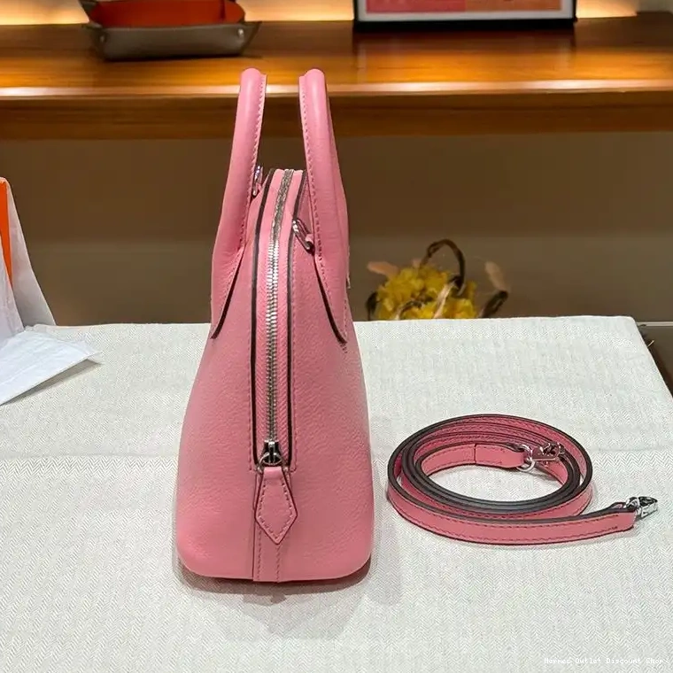 Affordable Chevre Hardware In Palladium Pink Bag Hermes Leather Bolide Mini 0212