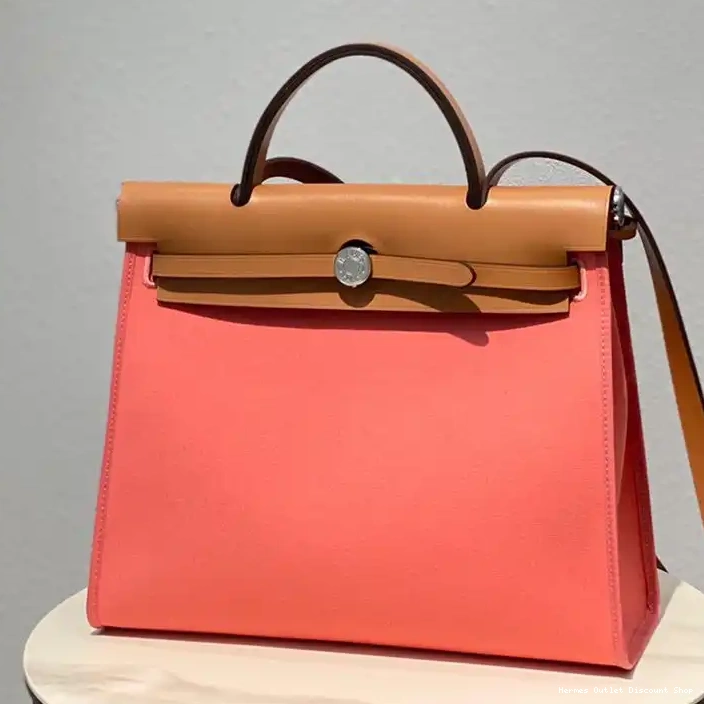 Affordable Bag Palladium Canvas Brown In Herbag Pink Hardware Hermes 0222