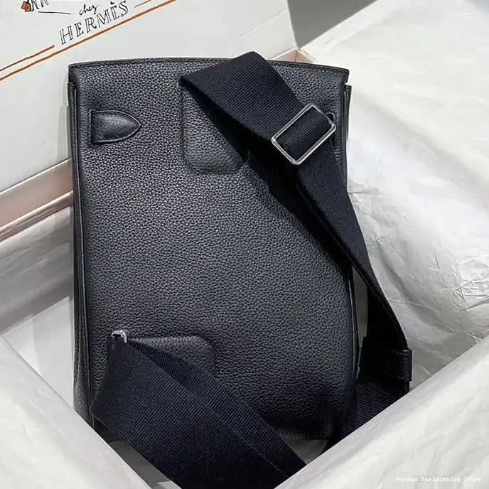 Affordable Palladium Togo a Hermes Hac Leather Black In Dos Hardware PM Backpack 0210