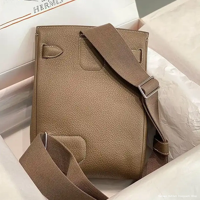 Affordable In a Backpack PM Khaki Hardware Leather Hac Palladium Dos Hermes Togo 0208