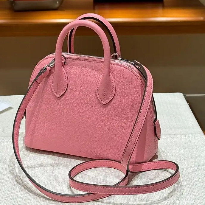 Affordable Chevre Hardware In Palladium Pink Bag Hermes Leather Bolide Mini 0212