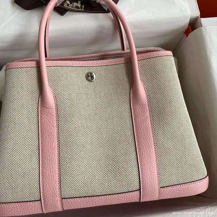 Affordable Party Pink In Garden Hardware Canvas Hermes Palladium Bag 0209