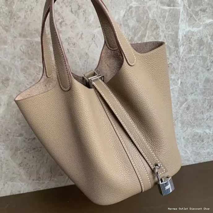 Affordable Leather Palladium Bag In Hardware Gold Lock Picotin Grey Hermes Clemence 0223