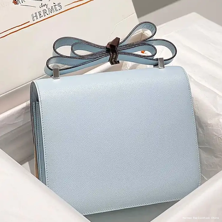 Affordable Palladium Hermes Bag In Constance Sky Hardware Epsom Blue Leather 0215