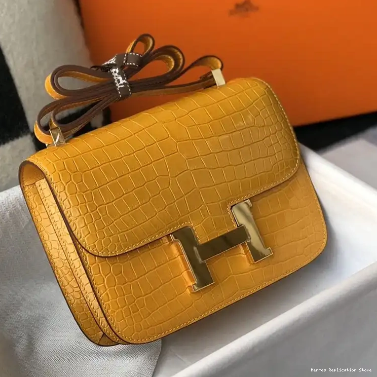 Affordable Hardware Hermes In Constance Yellow Gold Bag Alligator Leather 0219