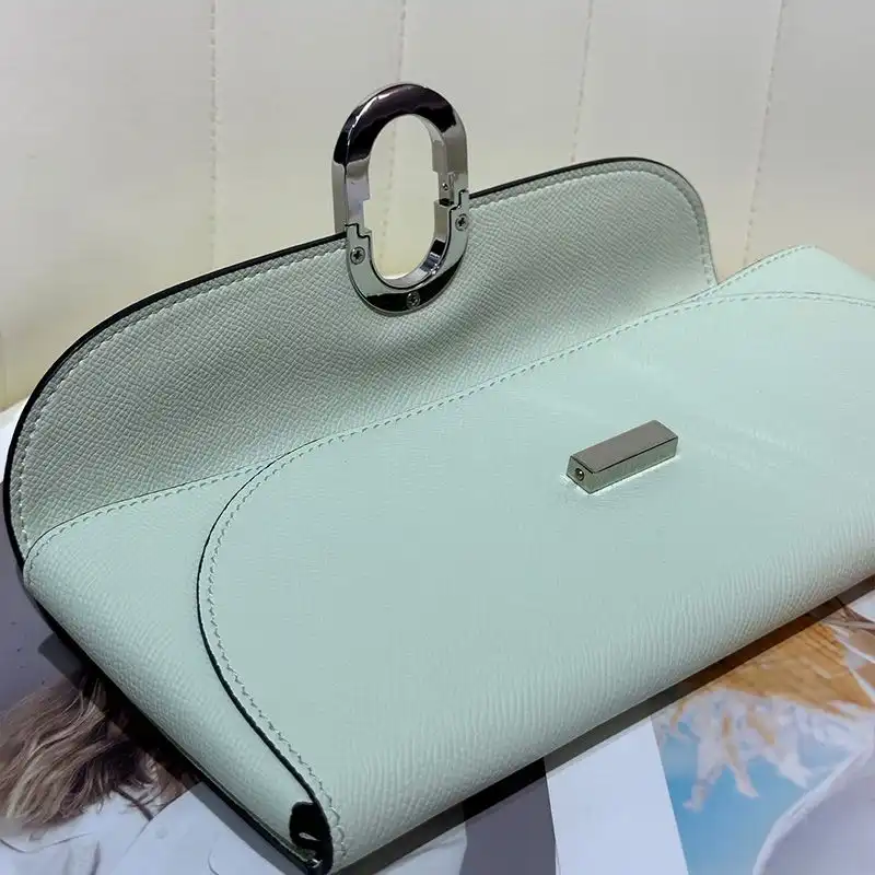 Cheap Hermes Chaine d'Ancre To Go Wallet Epsom Leather Palladium Hardware In Mint Green 0201