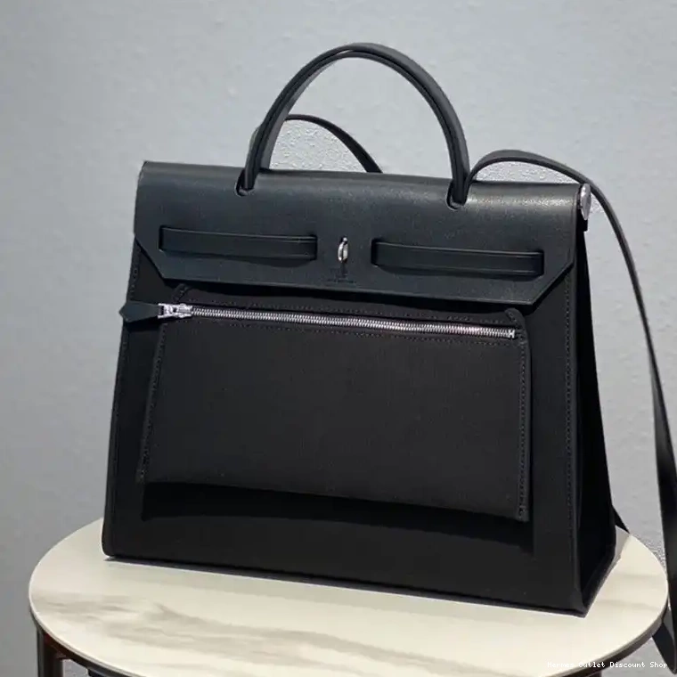 Affordable Bag Hardware Palladium Herbag In Canvas Black Hermes 0223