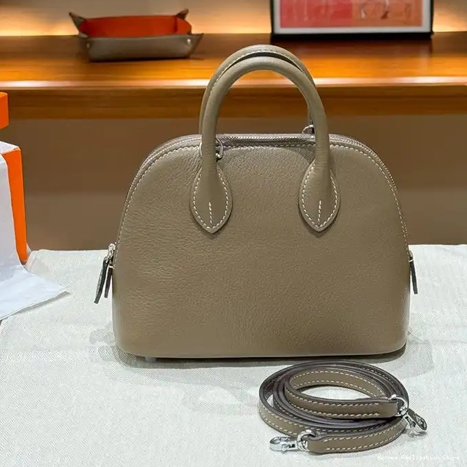 Affordable Bag Palladium Chevre Hermes In Hardware Bolide Leather Mini Khaki 0211