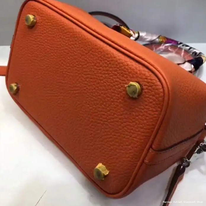 Cheap Hermes Palladium In Leather Bag Toolbox Orange Swift Hardware 0219