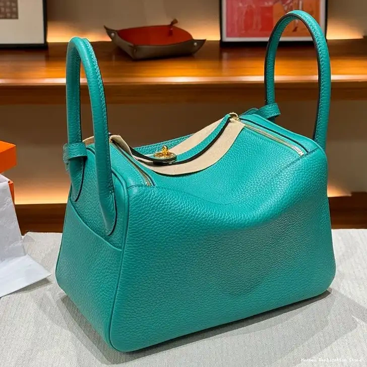 Affordable Blue In Sky Clemence Hermes Gold Hardware Leather Bag Lindy 0211