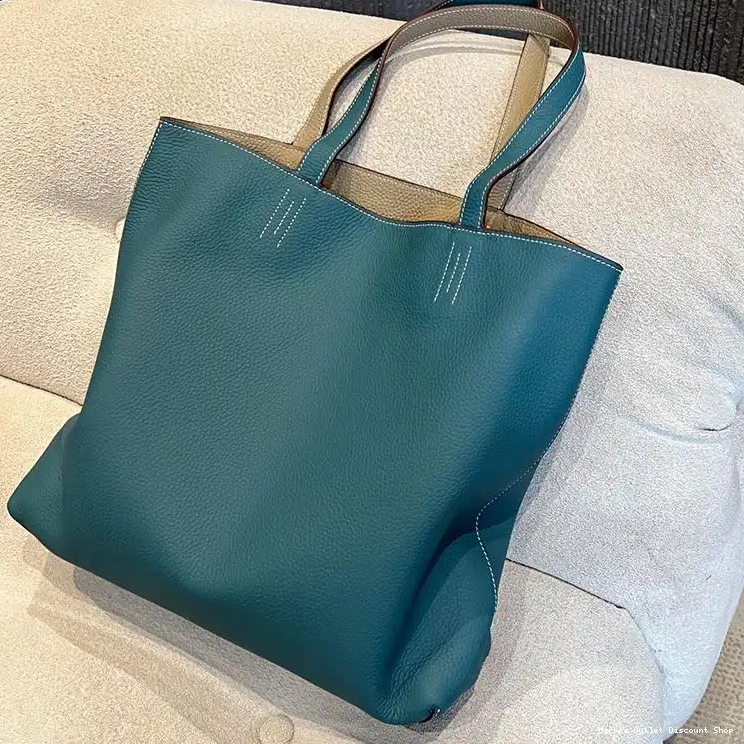 Cheap Bag Leather Grey Clemence Sens Hermes Double In Teal 0222