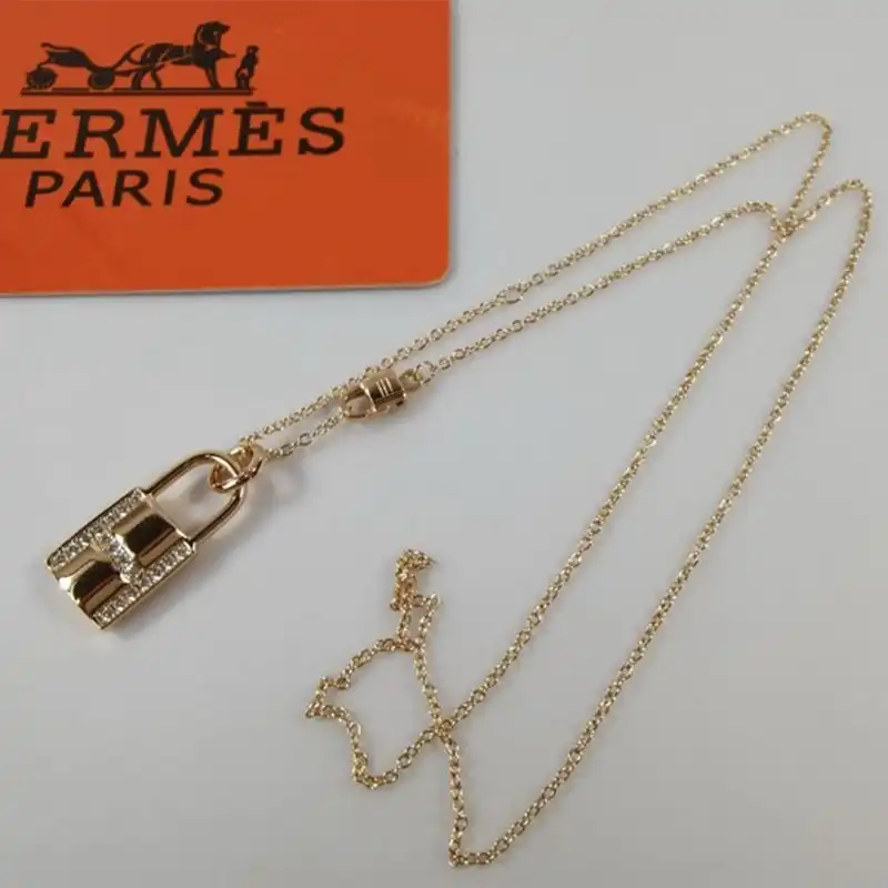 Affordable Hermes Kelly Cadenas Pendant Necklace In Rose Gold 0203