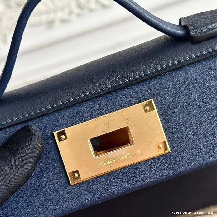 Affordable Hardware 24 Hermes In Mini Gold Navy 24 Swift Blue Evercolor Leather Bag 0212