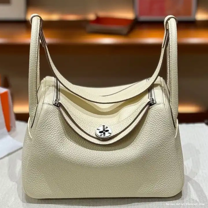 Cheap Hermes Bag Clemence Leather Lindy White In Palladium Hardware 0208