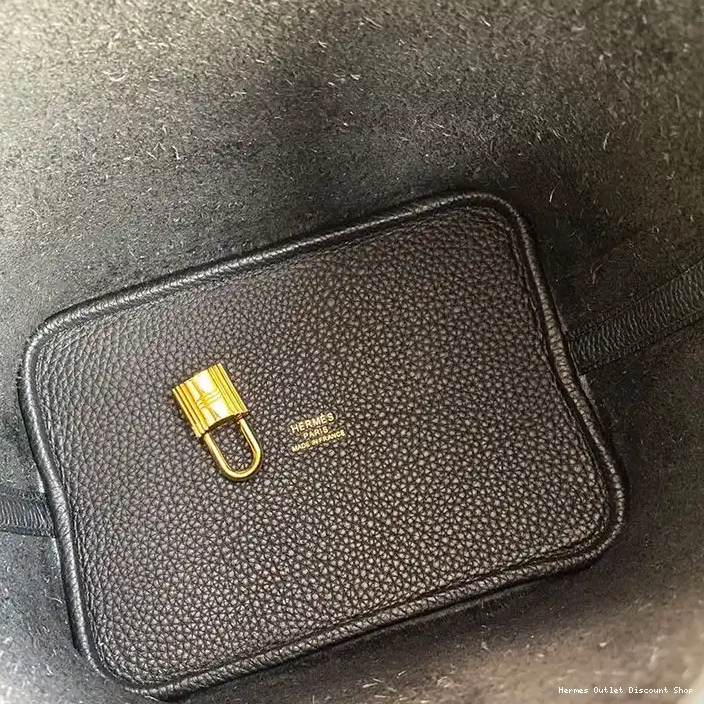 Affordable Palladium Bag Gold Picotin Leather Clemence In Black Hermes Lock Hardware 0215