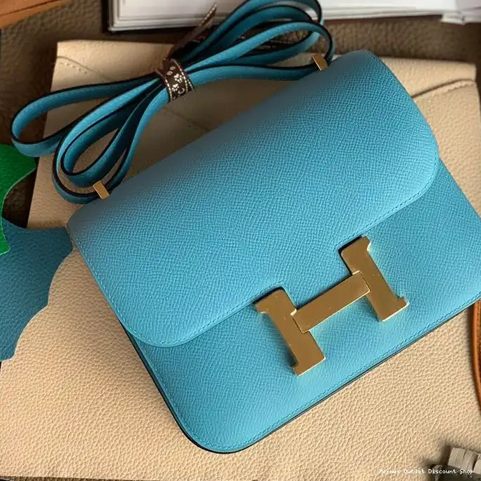 Affordable Bag Gold Epsom Constance Hermes Teal Leather In Hardware 0213