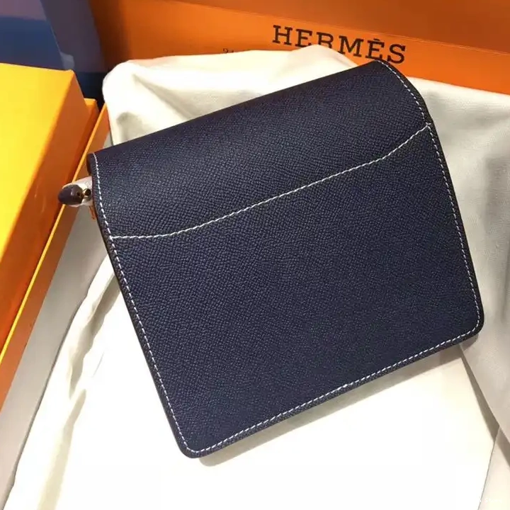 Affordable Leather Gold Epsom Roulis Bag Navy Hermes In Blue Hardware 0210