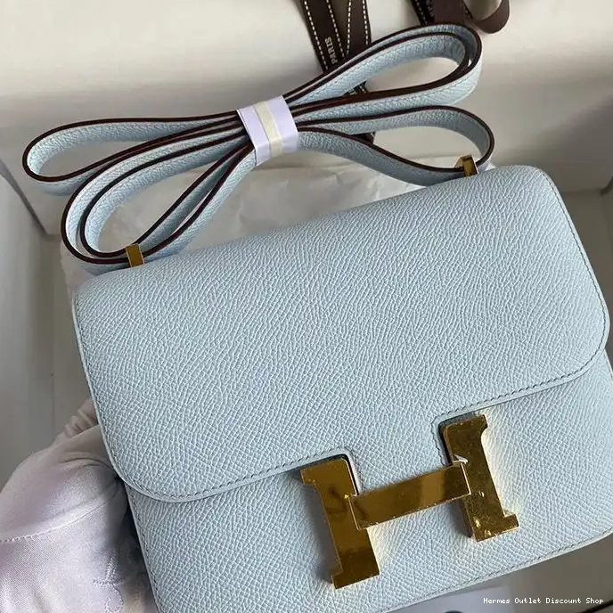 Affordable Hermes Sky Hardware Blue Epsom Constance Leather In Bag Gold 0217