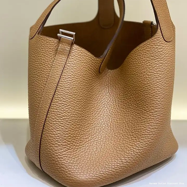 Affordable In Hermes Palladium Taupe Lock Bag Picotin Leather Clemence Hardware Gold 0210