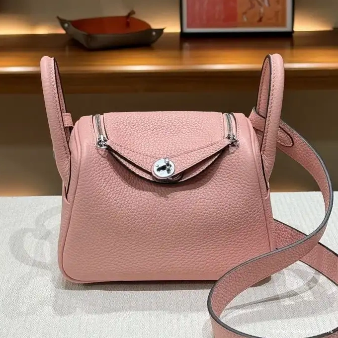 Affordable Cherry Bag In Leather Palladium Hardware Hermes Lindy Togo Mini 0219