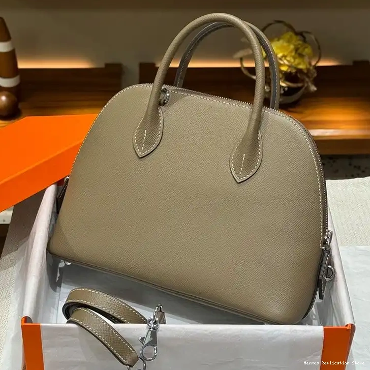 Affordable Bag In Leather Khaki Hermes Epsom Palladium 25 Bolide Hardware 0218