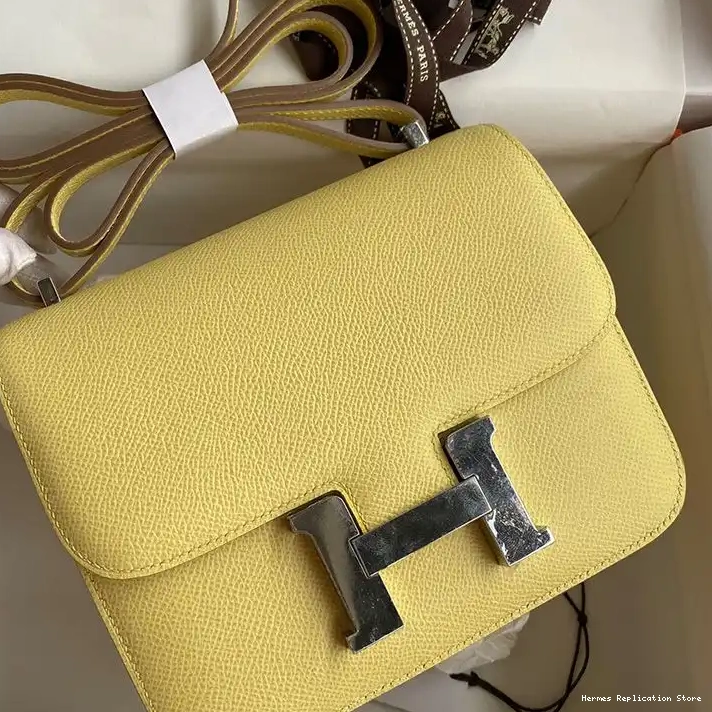 Cheap Leather In Bag Epsom Hermes Constance Palladium Hardware Yellow 0210