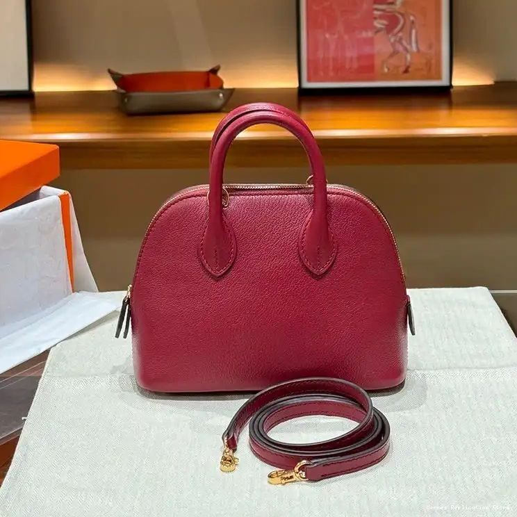 Affordable Gold Bolide In Hardware Bag Red Chevre Mini Leather Hermes 0219